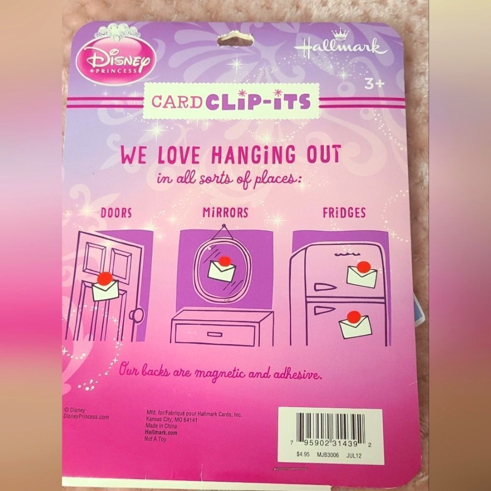 Disney Card And Note Holder Stocking Stuffer Princess Theme Adhesive Magnetic - Picture 4 of 4